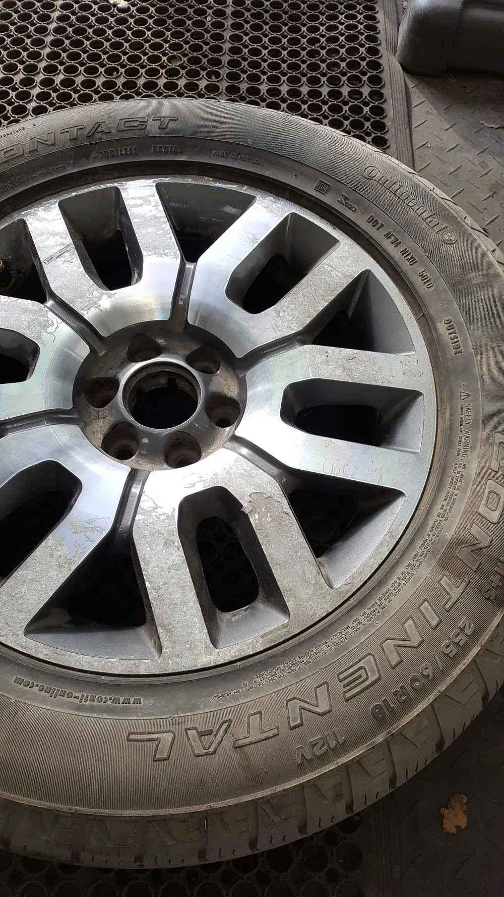 Damaged wheel